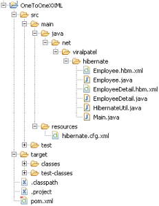 hibernate one to one mapping xml