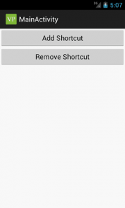 Android Create Shortcut tutorial. Install/Uninstall shortcut home screen