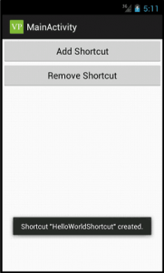 Android Create Shortcut tutorial. Install/Uninstall shortcut home screen